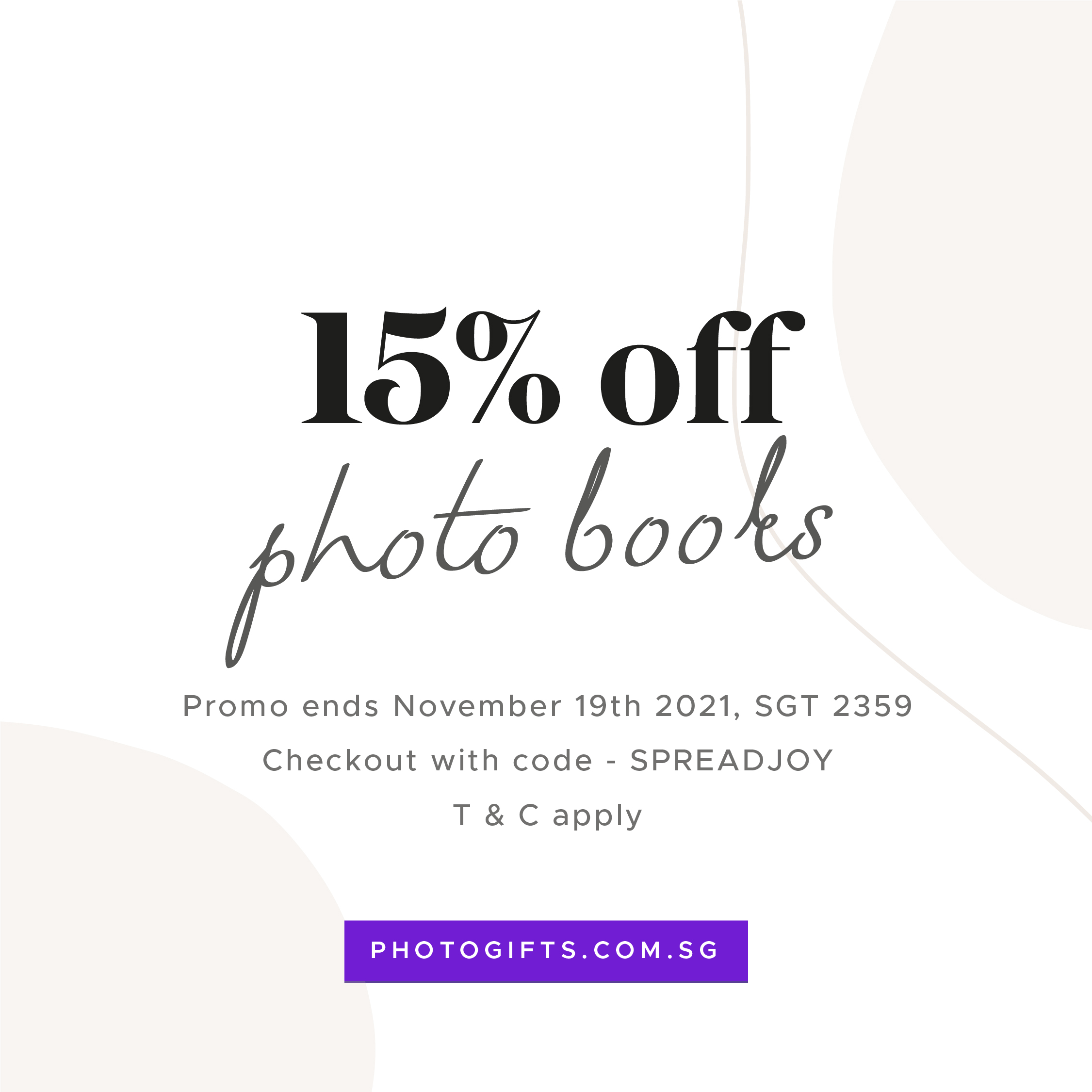 15% off photobooks