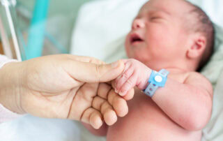 newborn baby with hospital ID