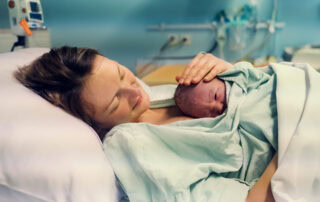 newborn hospital mother with baby