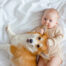 baby board book ideas - bonding with family pet